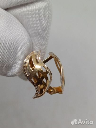 Серьги золото