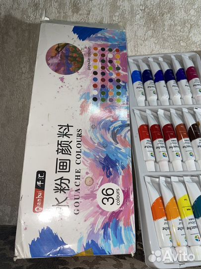 Краски гуашь в тубах