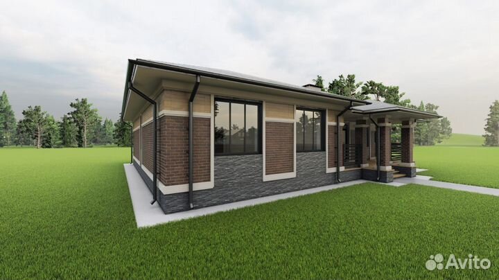 Альбом проект одноэтажного дома - 206,57 м2