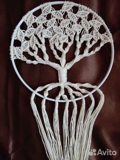 Панно макраме - дерево жизни (дерево рода)