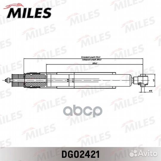 Замена на DG02421-01 Амортизатор задний mercede