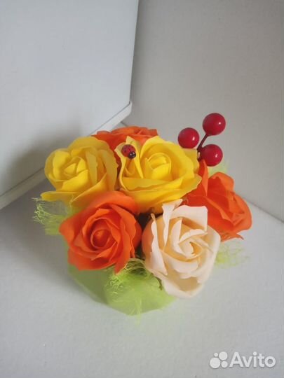 Букет из мыльных цветов