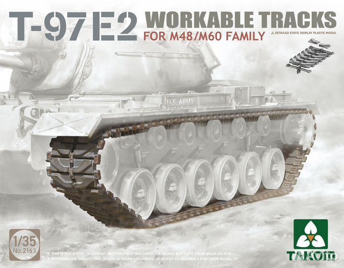 2163 1/35 T-97E2 workable tracks FOR M48/M60 fami