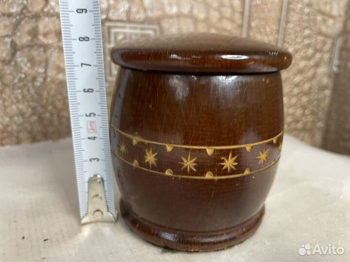 Баночка дерево ручная работа