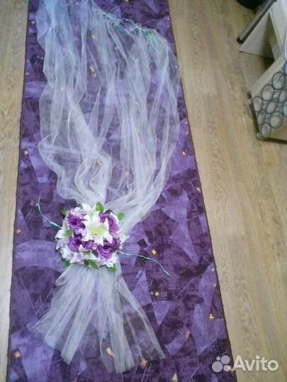 Украшение цветы на машину