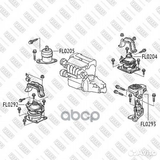 Опора двигателя задняя fixar 50810sdae01 FL0204