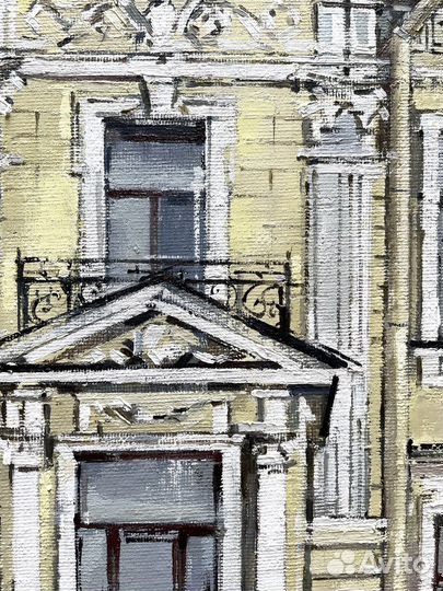 Картина масло виды петербурга городской пейзаж