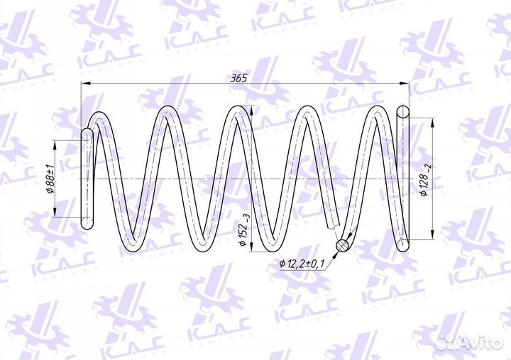 Пружина (2 шт.) передней подвески Nissan Almera