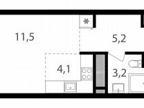 Квартира-студия, 24 м², 8/26 эт.