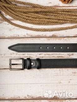 Ремень натуральная кожа черный новый