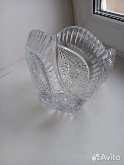 Хрустальная ваза для фруктов СССР
