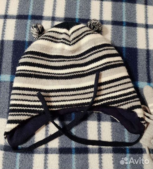Шапка для мальчика + варежки