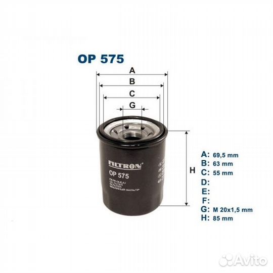 Ф/м filtron OP575 OP575 Filtron
