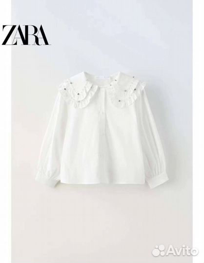 Блузка нарядная школьная Zara 116 122 128 152