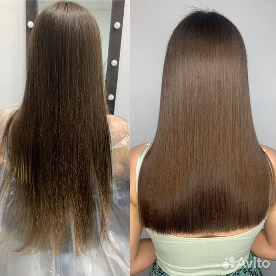 Кератиновое выпрямление волос