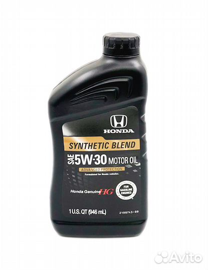 Моторное масло Honda Synthetic Blend 5W-30 (1л) Ар