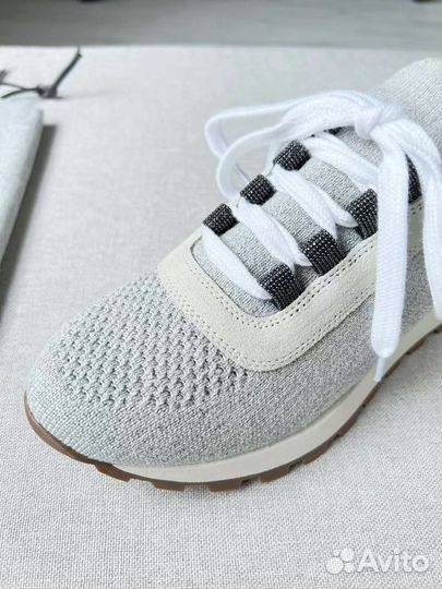 Кроссовки Brunello Cucinelli knit runners premium