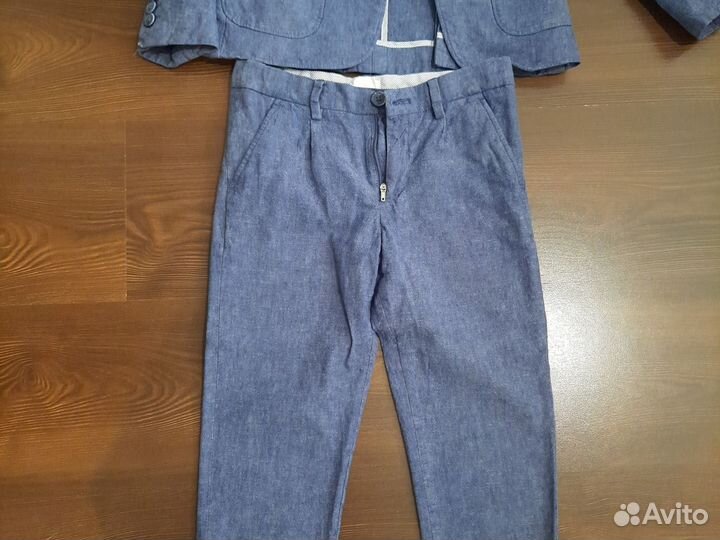 Льняной костюм для мальчика mango