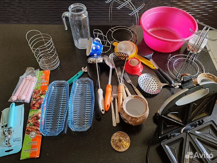 Сэндвичница+посуда для дачи