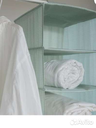 Полка подвесная IKEA светло серо зелёная