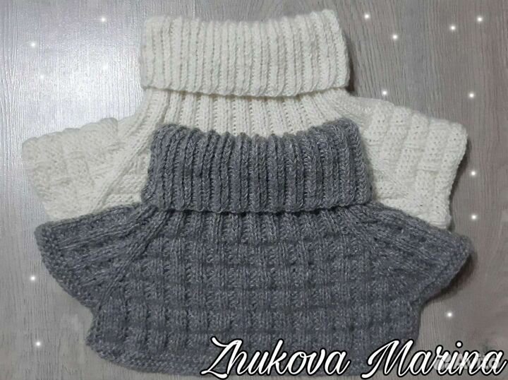 Манишка вязаная