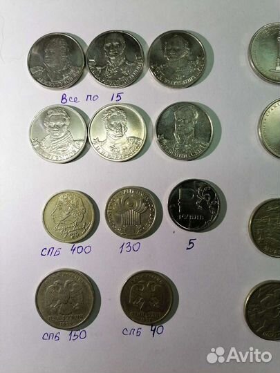 Юбилейные монеты 1, 2, 5, 25