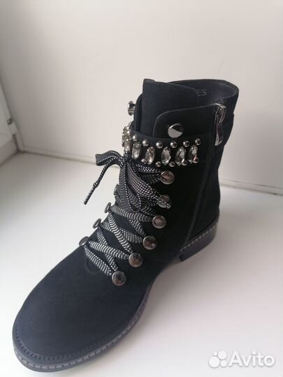 Ботинки женские зимние натуральная замша