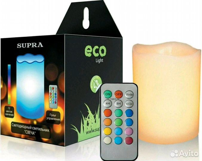 Светодиодная свеча (разноцветная)