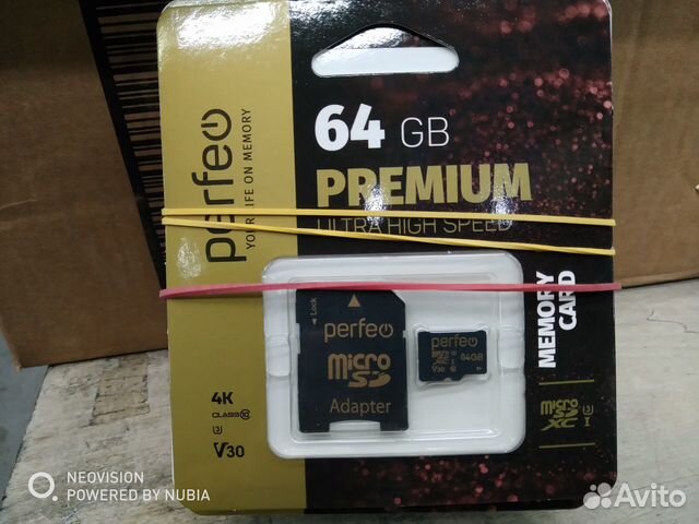 Карта памяти microSD Perfeo 64GB U3 UHS-3