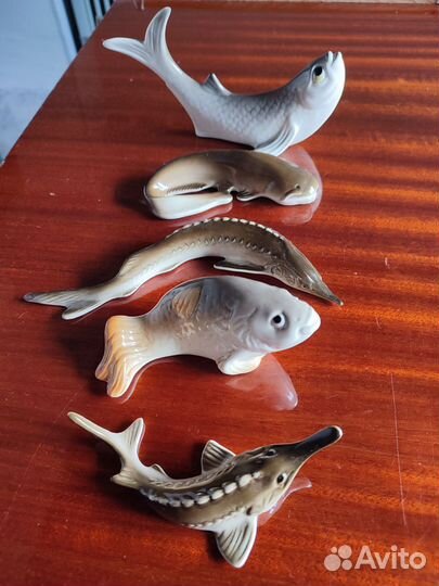 Статуэтки рыбы фарфор комплект