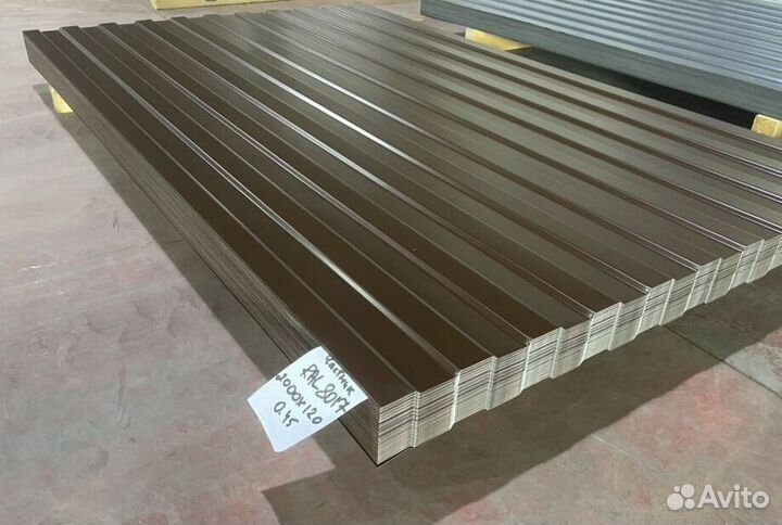 Профлист для забора С8 шоколад (0.4) гост пф1910