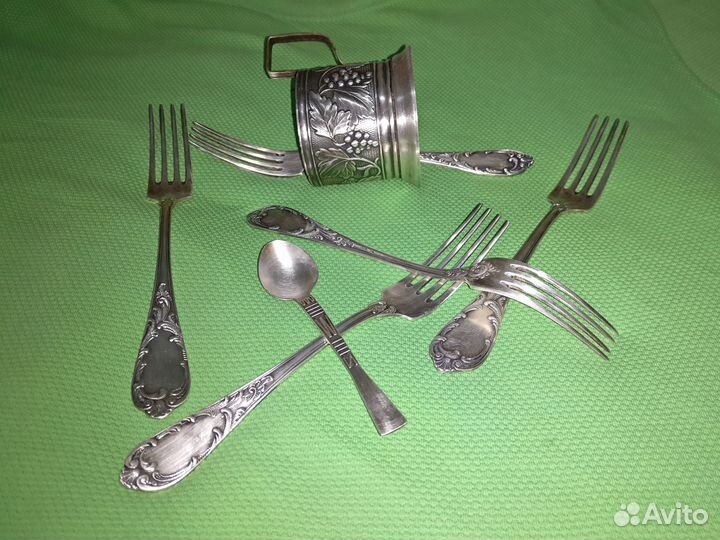 Набор вилок из мельхиора