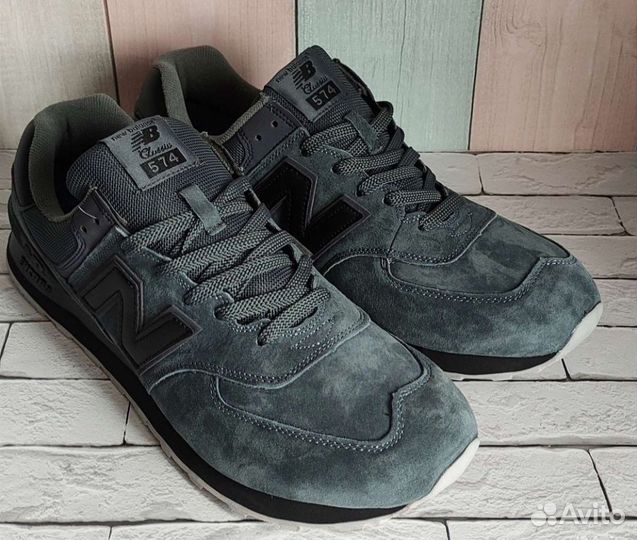 Кроссовки-великаны замшевые NEW balance 574