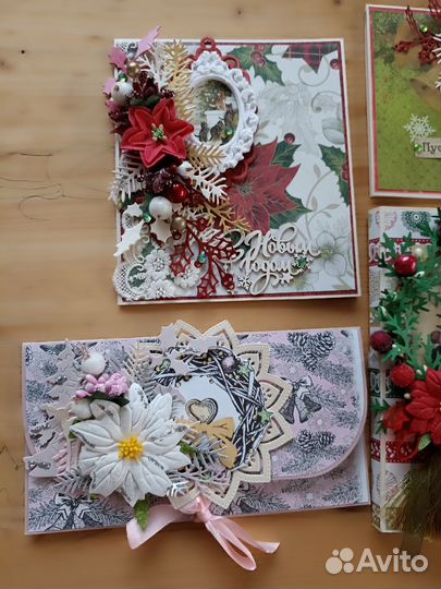 Открытки ручной работы к Новому году