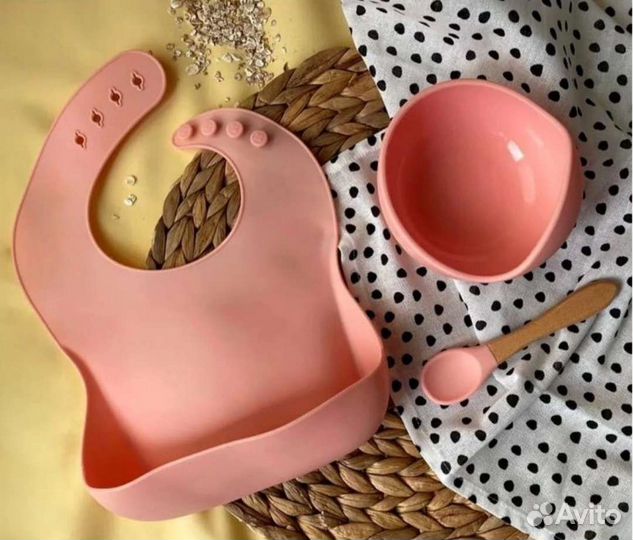 Силиконовая посуда, набор посуды для детей