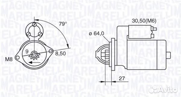 Стартер Doblo 1.3mjtd