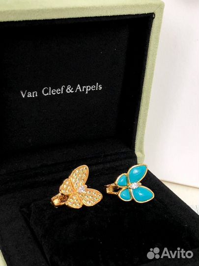 Серьги Van Cleef Arpels Золото Агат