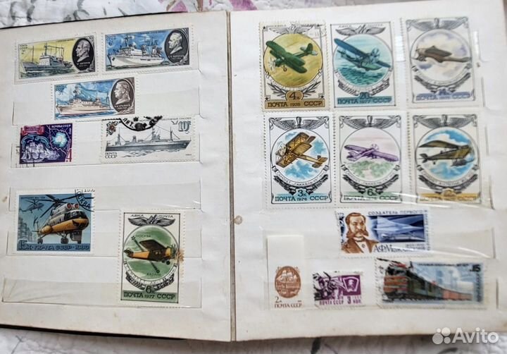 Большая коллекция марок времен СССР