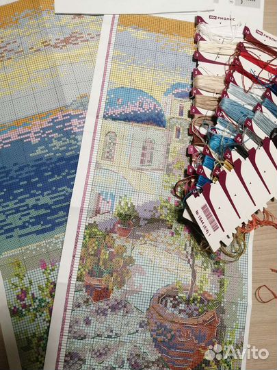 Остатки набора для вышивания крестом риолис