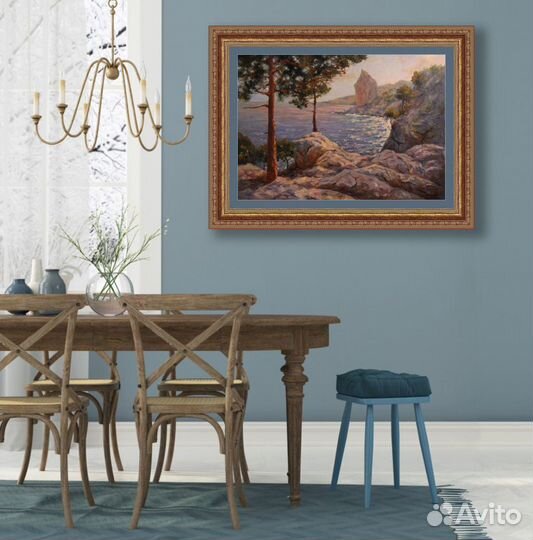 Картина маслом на холсте Морской пейзаж Крым