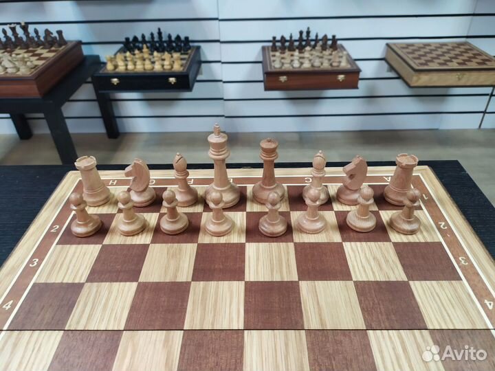 Шахматы этюд из дуба