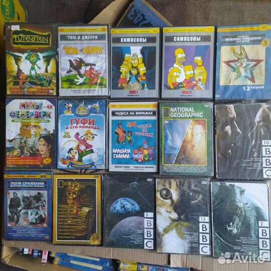 40 Dvd диски мультфильмы документалки без коробок
