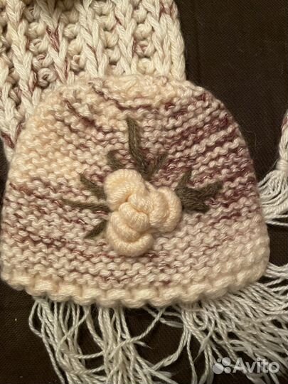 Шапка с шарфом