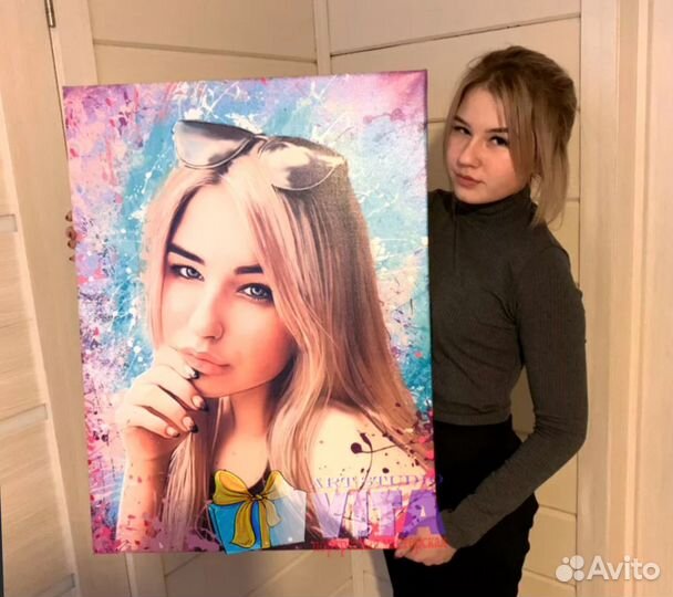 Портрет по фото 40на60 см