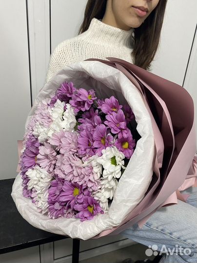 Цветы хризантемы свежие