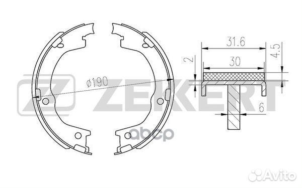 Колодки тормозные BK4105 Zekkert