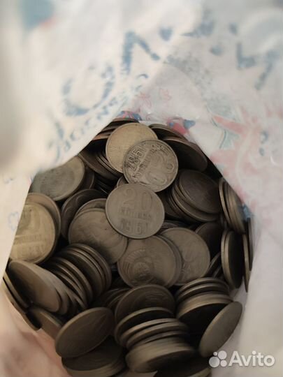 Монеты СССР 1961-1991 года оптом 12 кг