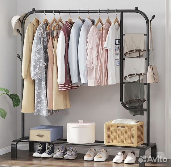 Напольная вешалка Черная Белая