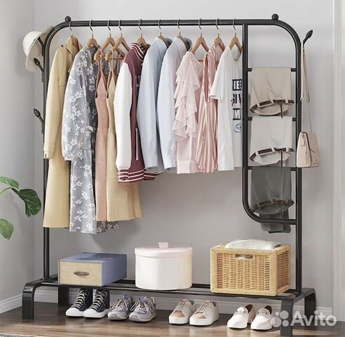 Напольная вешалка Черная Белая