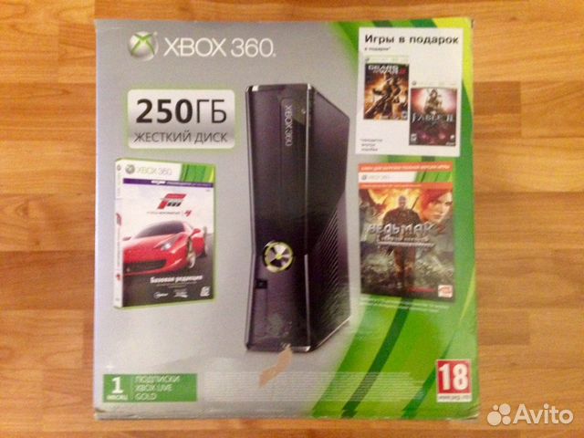 X-box 360 Slim 250Gb + 72 игры